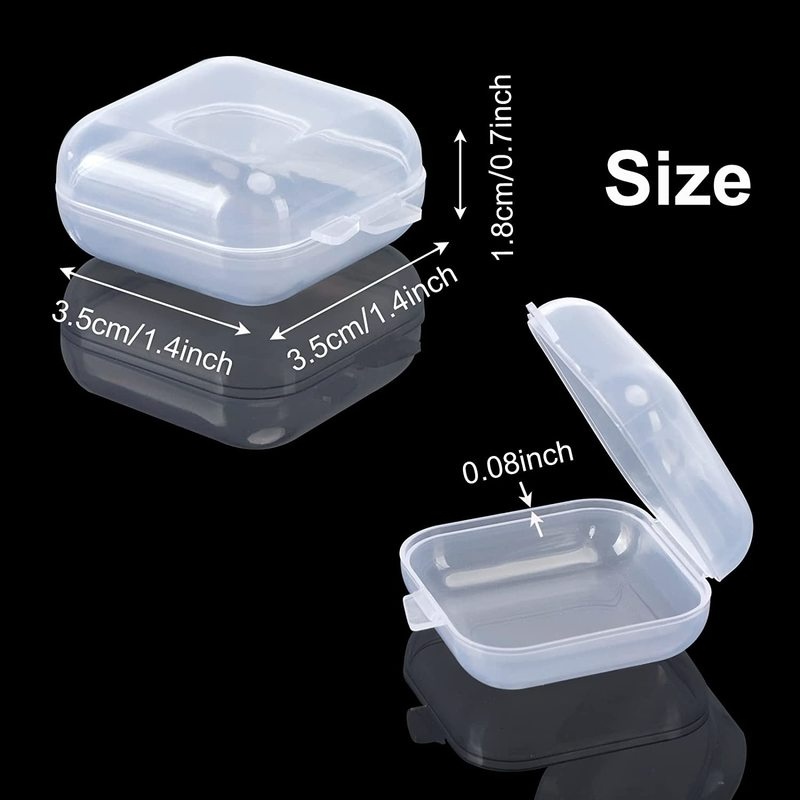 1 Hộp Nhựa Mini Trong Suốt Đựng Trang Sức