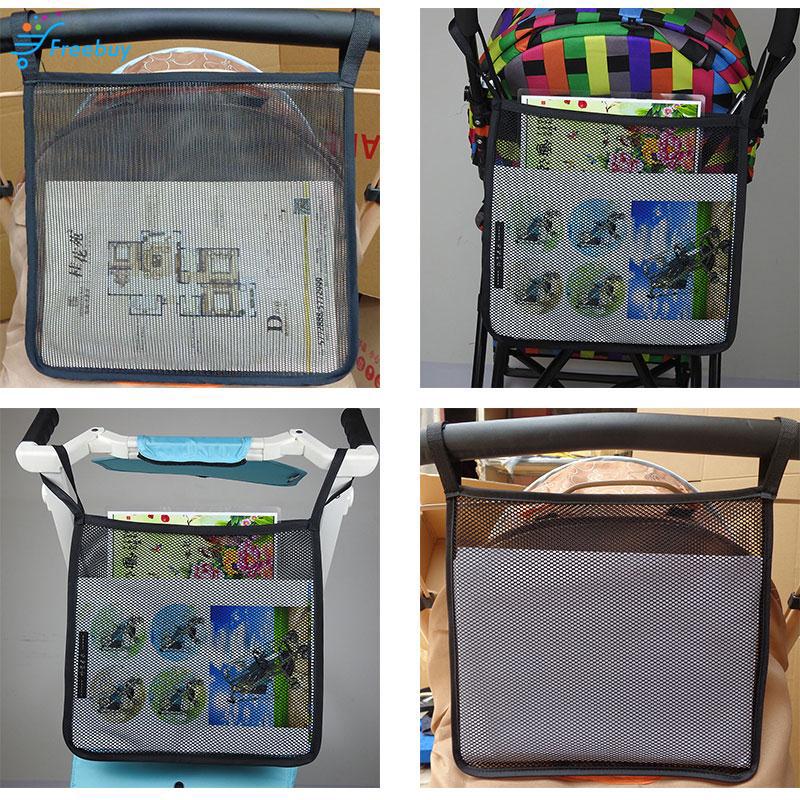 COD! Portable Universal Storage Bag Mesh Bag Baby Carriage Storage Holder with Lanyard