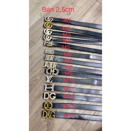 Dây lưng nhiều mẫu bản 2,5cm