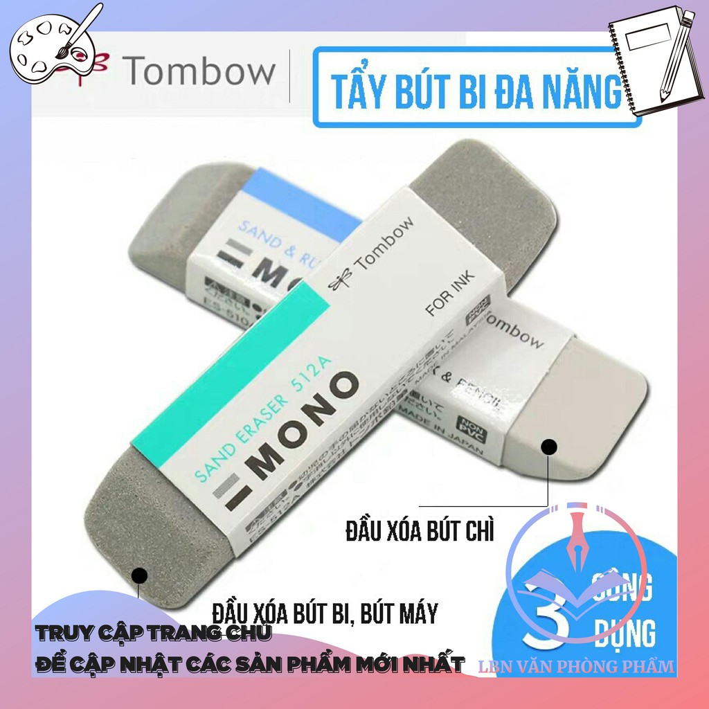 [CÓ SẴN] GÔM TẨY MỰC BÚT MÁY BÚT BI BÚT CHÌ ĐA NĂNG, TẨY MỰC IN, MỰC CAN TOMBOM