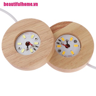 Đế Đèn LED Bằng Gỗ Pha Lê / Kính / resin