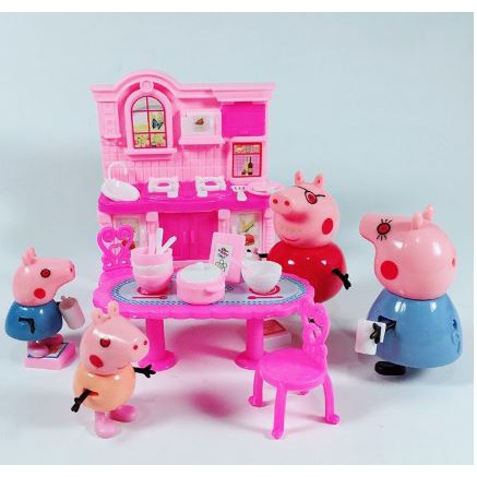 Bộ nhà bếp nấu ăn heo peppa