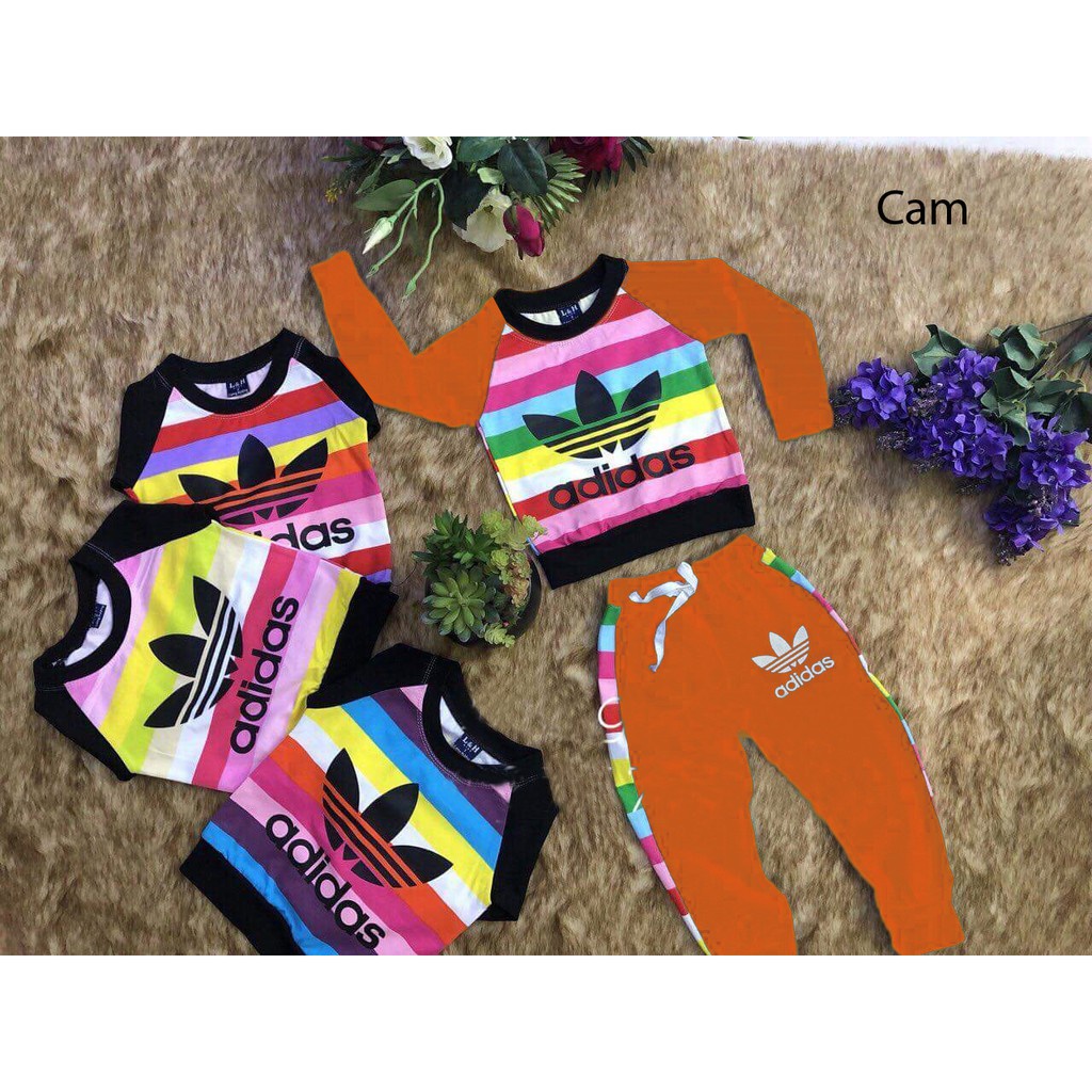 Đồ bộ quần áo dài tay bé trai, bé gái, mặc ấm khi trời trở lạnh - Quần áo trẻ em (Màu Cam).