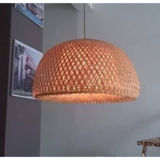 Đèn lồng tre trang trí D45xh25cm  đã bao gồm ht điện