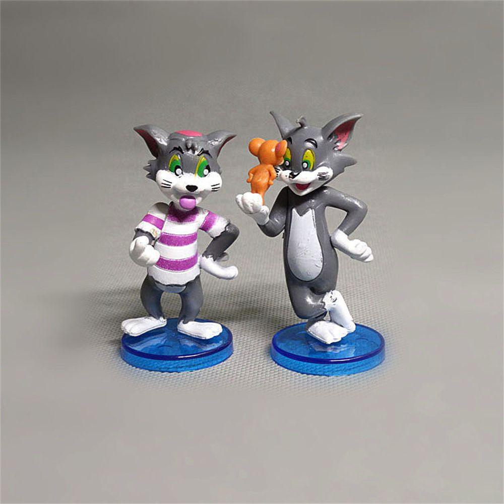 Mô Hình Nhân Vật Tom &amp; Jerry Bằng PVC Dễ Thương Dùng Trang Trí Bánh Kem