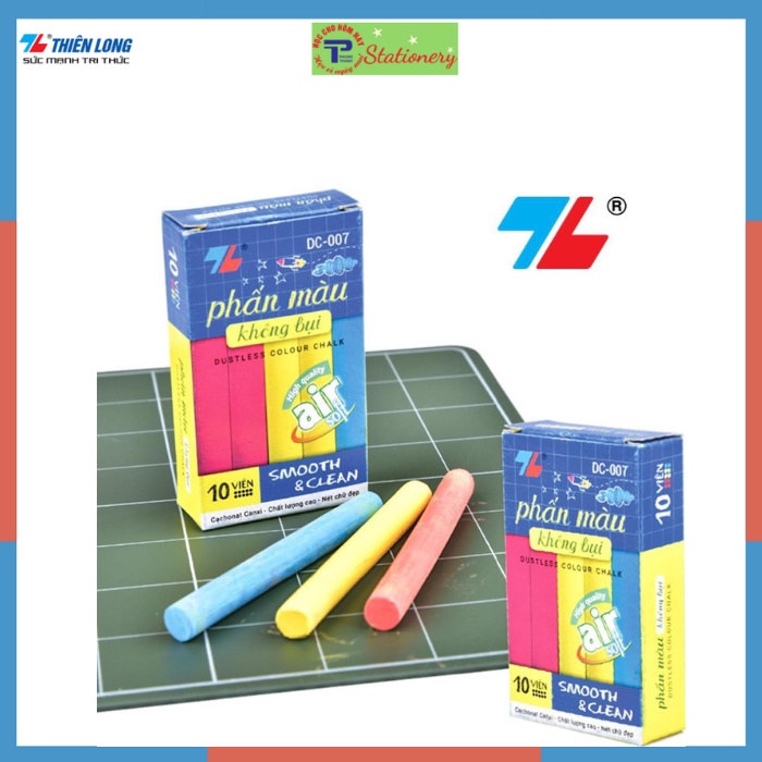 Phấn trắng, phấn màu Thiên Long không bụi DC02, DC07