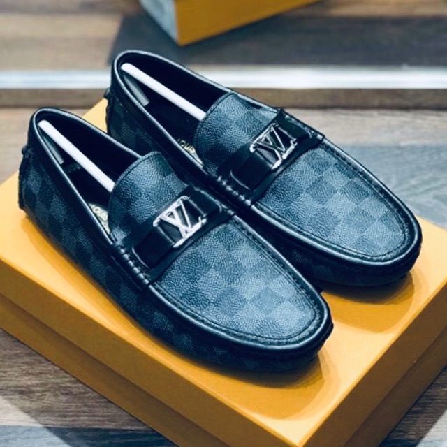 Giầy lười mọi LLVV xanh xám nam