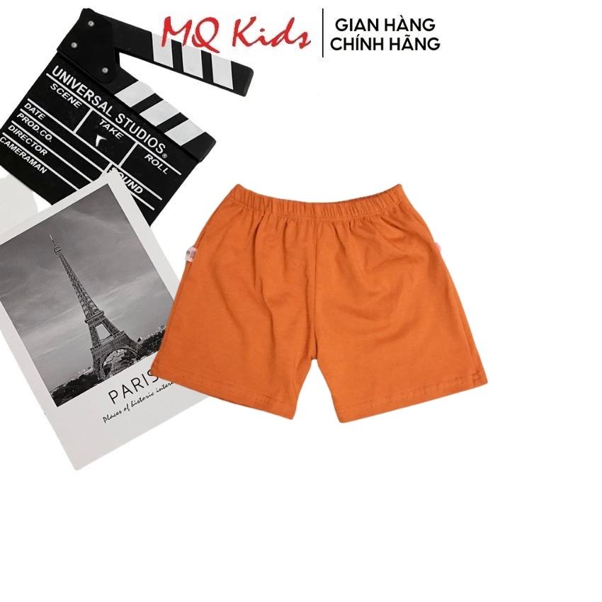 Quần đùi cộc cho bé MQ kids thun cotton 100% màu trơn dễ thương