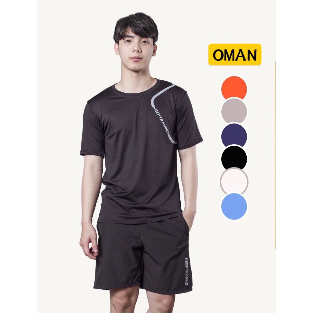 Bộ quần áo thể thao nam - bộ đồ nam thun lạnh 6 màu KEEP TRAINING - OMAN BH24 | BigBuy360 - bigbuy360.vn