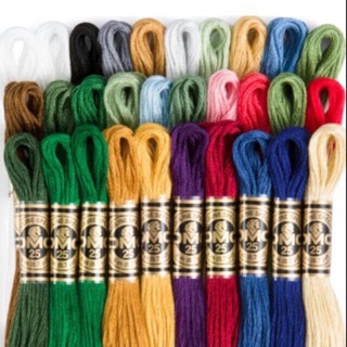 Set 5 tép Chỉ thêu DMC Pháp chọn màu ngẫu nhiên