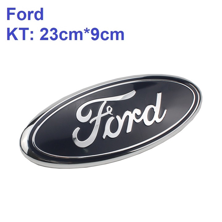 Logo biểu tượng biểu tượng trước và sau xe ô tô Ford, kích thước 23cm*9cm