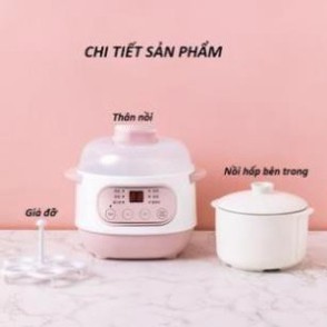 [ sale lớn ] Nồi Hầm Cháo, Kho Cá Chậm, Hầm Cách Thủy, Ninh Cháo Cho Bé 4In 1 Tiện Dụng Cho Gia Đình Bạn