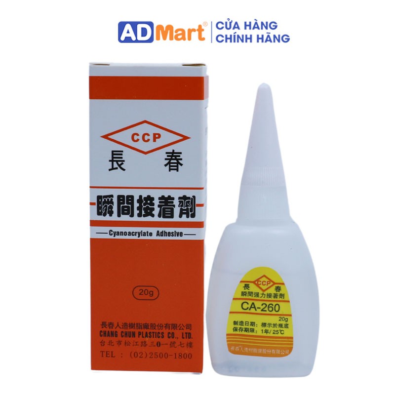 Keo dán mica khô nhanh CA 260 - keo dán mica, alu không khói