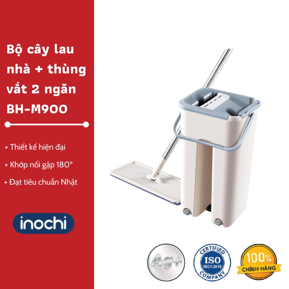 Bộ cây lau nhà thông minh kèm thùng vắt 2 ngăn sizes trung BH-M900 - Bộ lau nhà thông minh, Chất lượng Nhật Bản