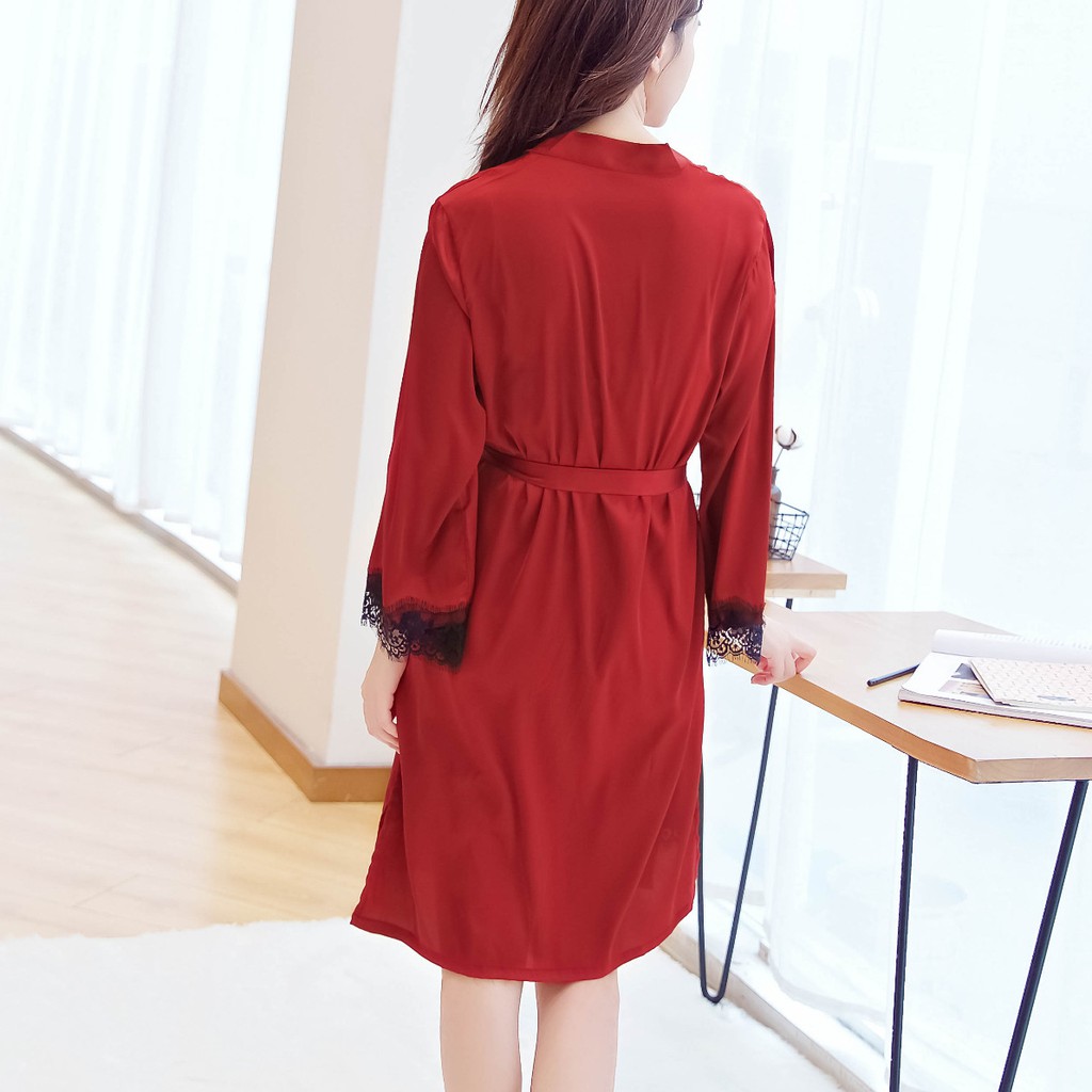 Áo choàng ngủ váy ngủ lụa bigsize 🎀MLXL 40-65KG🎀 sexy hai dây phối ren đồ ngủ bầu cao cấp sale giá rẻ | BigBuy360 - bigbuy360.vn