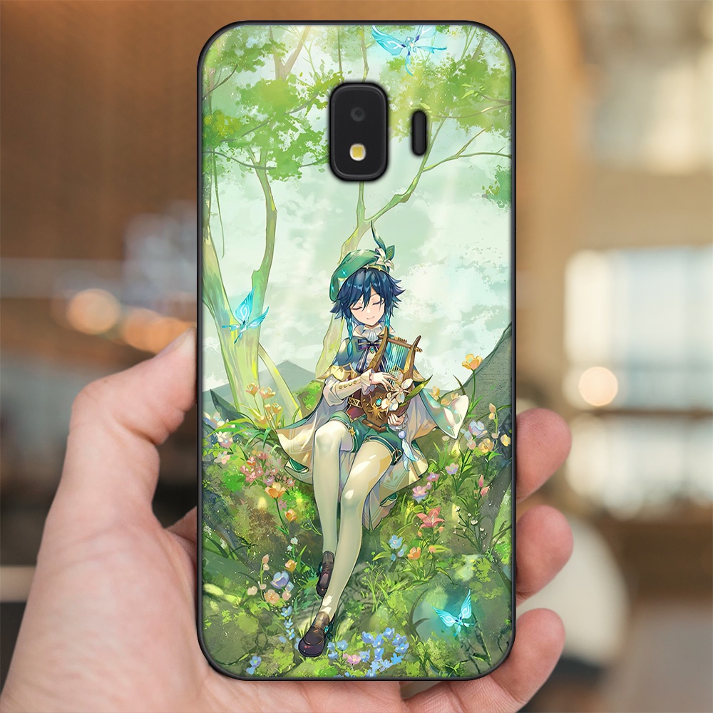 Ốp lưng Samsung J2 Core, J2 Pro 2018 viền đen in hình Venti Genshin Impact
