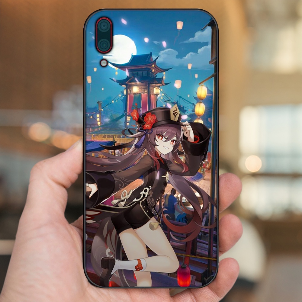 Ốp lưng Huawei Y7 Pro 2019 viền đen in hình Hutao Genshin Impact