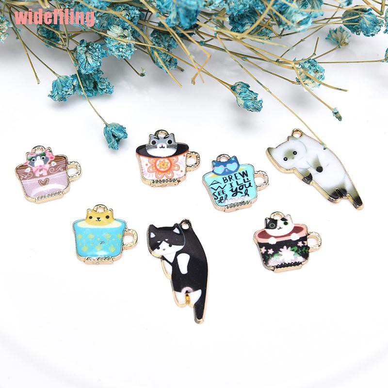 Bộ 10 Tráng Men Hình Mèo Dễ Thương