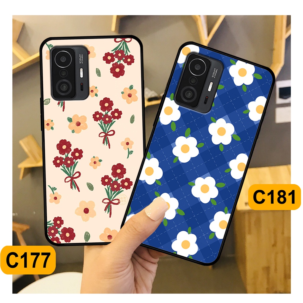 Ốp Xiaomi Mi 11T - Mi 11T Pro in hình hoa cỏ nhẹ nhàng,họa tiết caro xinh xắn.ốp lưng chống sốc
