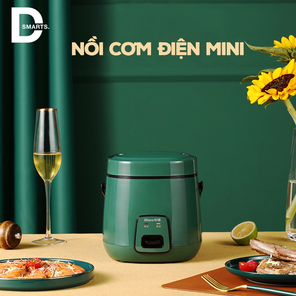 Nồi cơm điện mini đa năng Huaco dành cho 1 đến 2 người ăn - Tặng kèm khay hấp inox 304