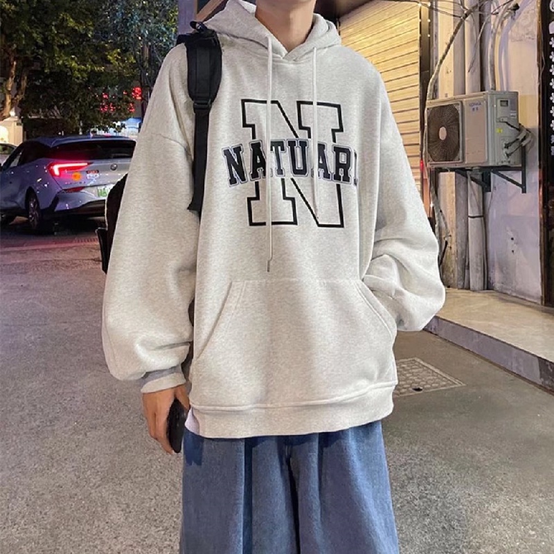 Áo hoodie Thể Thao Dáng Rộng In Chữ Thoải Mái Thời Trang Hàn Quốc Cho Nam Cỡ M-5XL