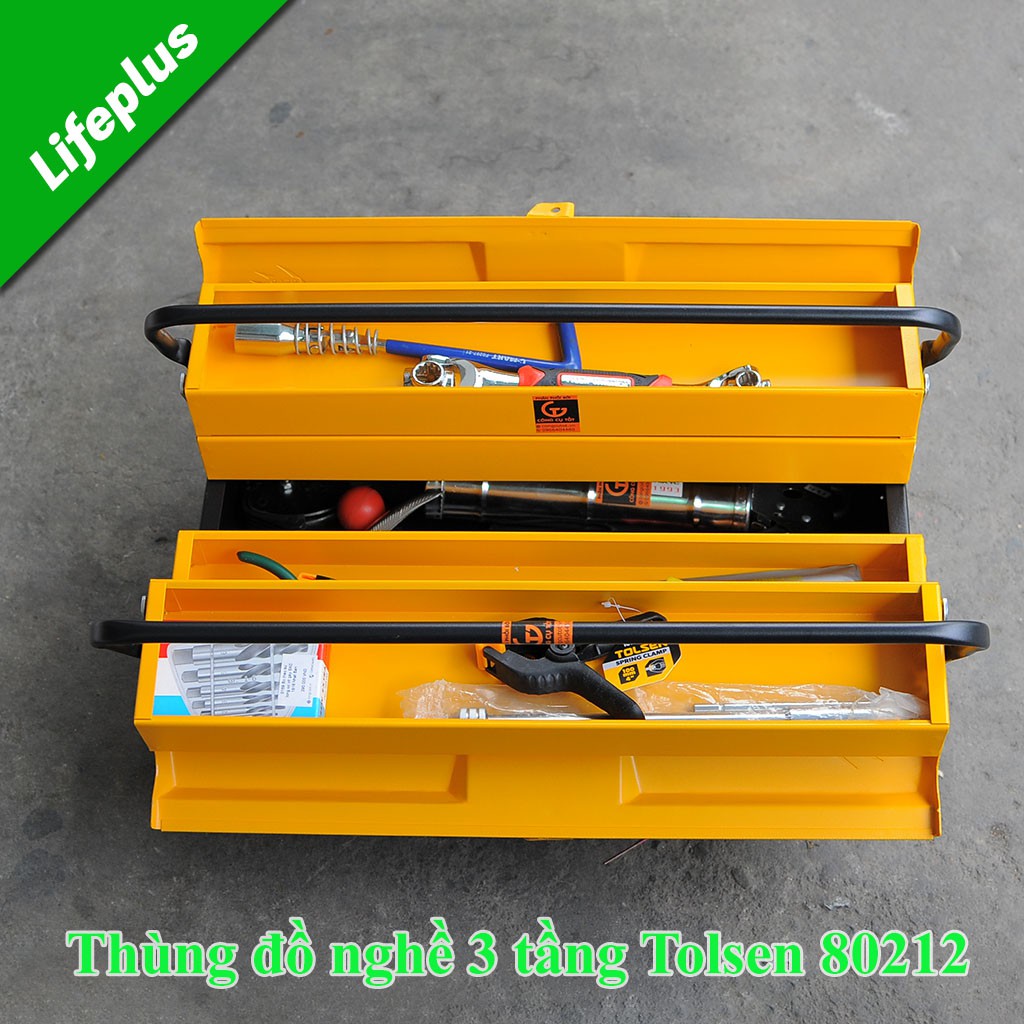 Thùng đồ nghề 3 tầng 495mm*290mm*200mm TOLSEN 80212