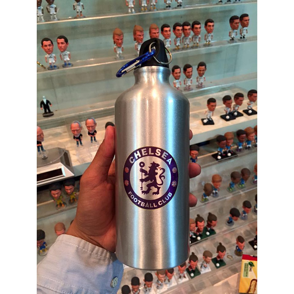 [FREESHIP 99K]Bình nước nhôm logo Arsenal, real madrid, chelsea, liverpool, barcelona, manchester un