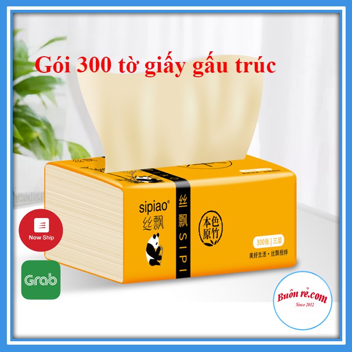 1 gói giấy ăn gấu trúc sợi tre Sipiao ( 300 tờ ) 00454