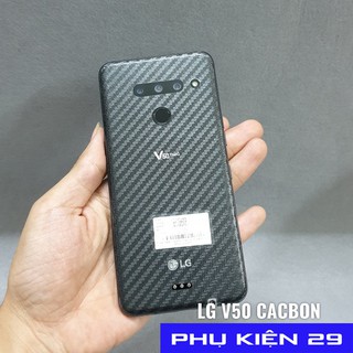 [LG V40/ V50/ V60] Dán lưng 3D vân Cacbon - Carbon