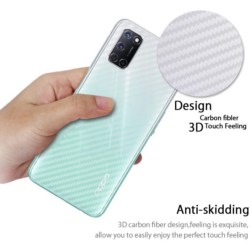 5 Miếng dán mặt lưng cacbon cho OPPO A98 5G A78 4G A58 A38 A18 A17 A57 A77s A77 A17k A96 A76 A55 A95 A54 A74 A94 A5s A3s A16k A16 A15 A15s A9 2020 A5 A92 A72 A52 A53 A33 A32 A31 A12 A93 A91 A73 A12e