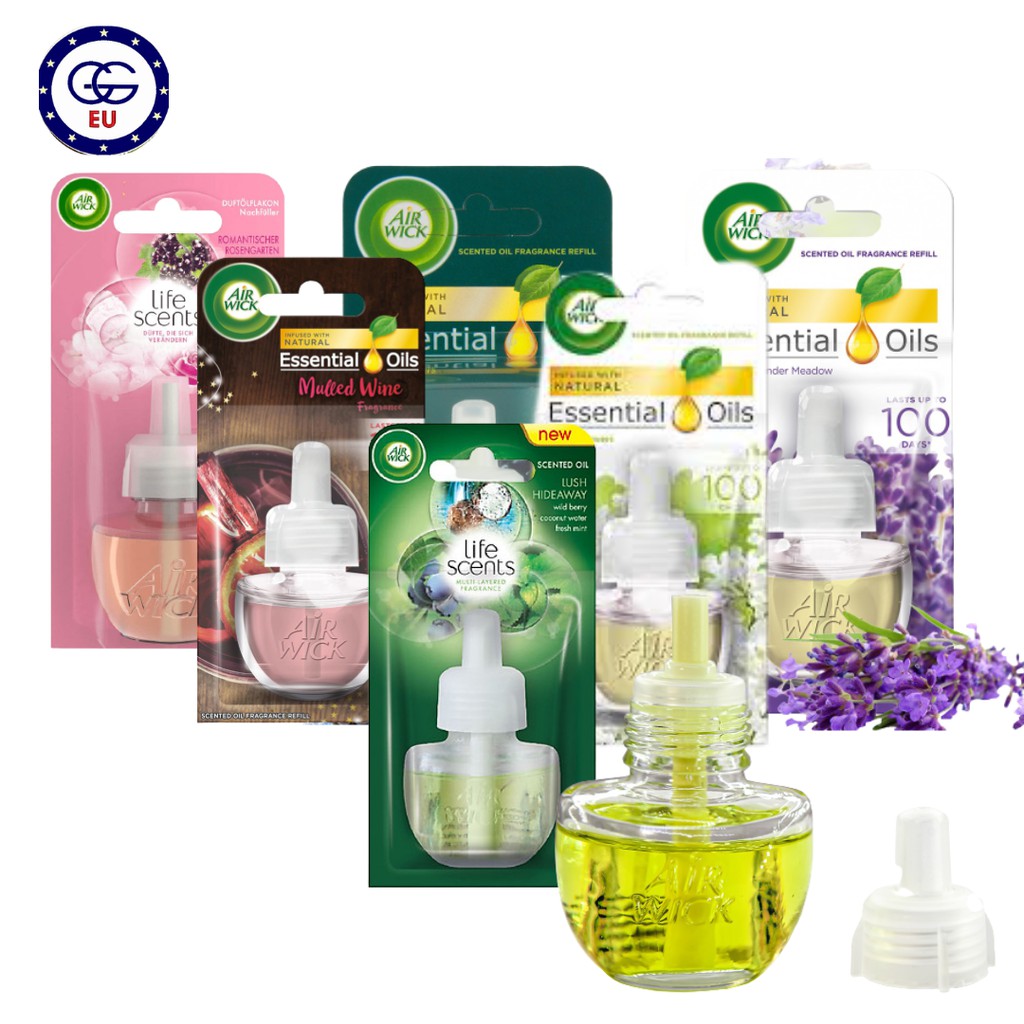 Tinh dầu Air wick chiết xuất thiên nhiên, lưu hương thơm lâu, nội địa Châu Âu, GGEU