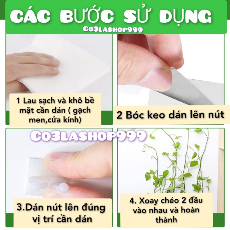 Nút cố định dây điện, dây leo tường leo cửa kính trang trí nhà cửa, nhựa (1 cái)