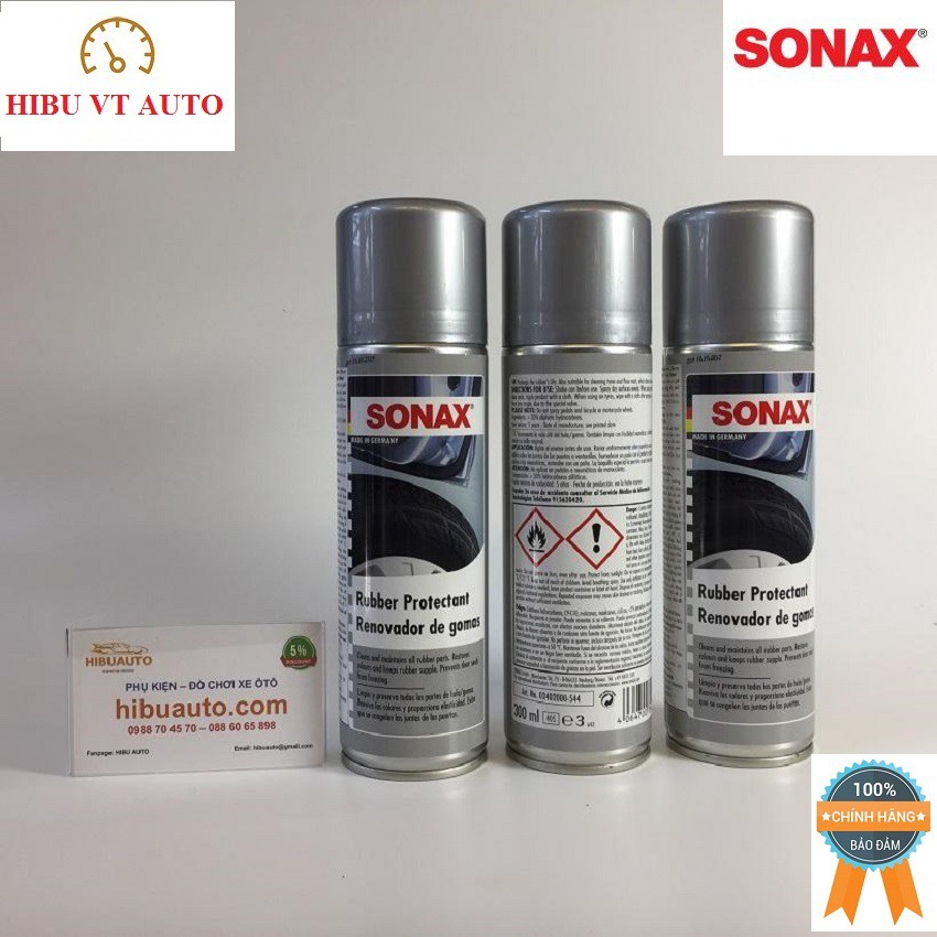 Dung Dịch Bảo Vệ Cao Su SONAX Rubber Protectant 340200 300ML chống nứt cho lốp xe của bạn