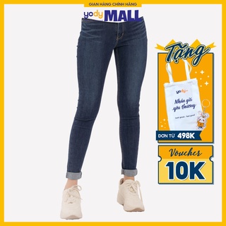 Quần Jean nữ Baggy YODY lưng cao tôn dáng màu đen khói co dãn tốt QJN3102