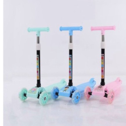 Xe Trượt Scooter cho bé xe scooter trẻ em 3 bánh gấp gọn có đèn phát sáng bền chắc