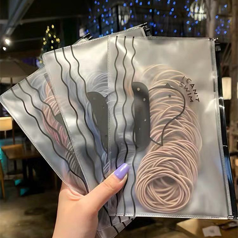 Set 100 Dây Thun Buộc Tóc Nhiều Màu Xinh Xắn