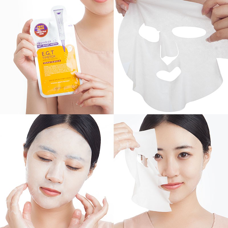 Mặt nạ giấy Mediheal dưỡng trắng sáng da Hàn Quốc mask giảm mụn cấp ẩm nâng cơ chống lão hóa mờ nếp nhăn