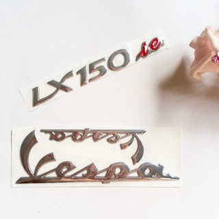 Tem dán xe Vespa LX 150 ie sáng bóng, chất liệu siêu bền, màu bạc dán phù hợp các màu vỏ xe