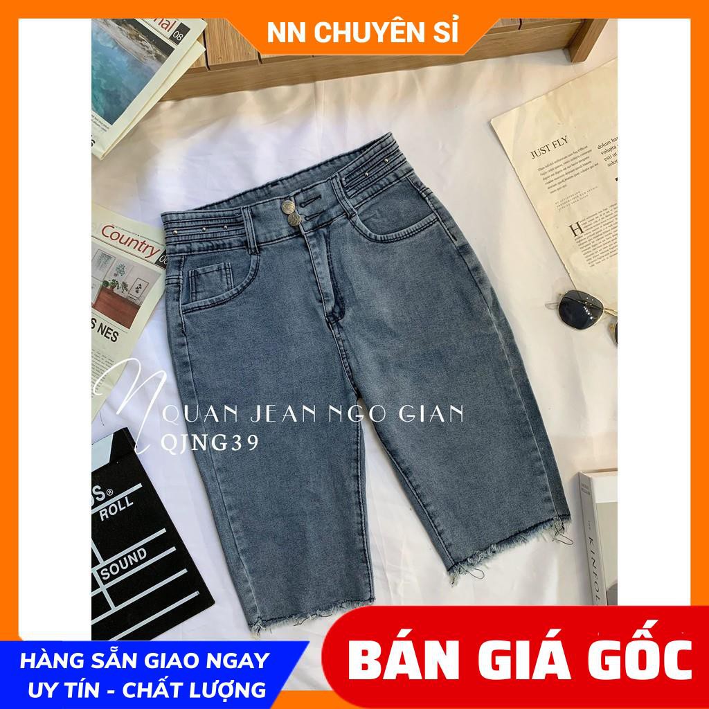 Quần ngố nữ ôm body vải jean co giãn Quần lửng nữ QJNG39