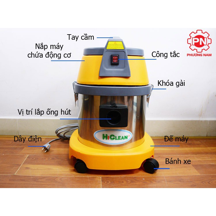 Máy hút bụi nước công nghiệp HiClean HC15