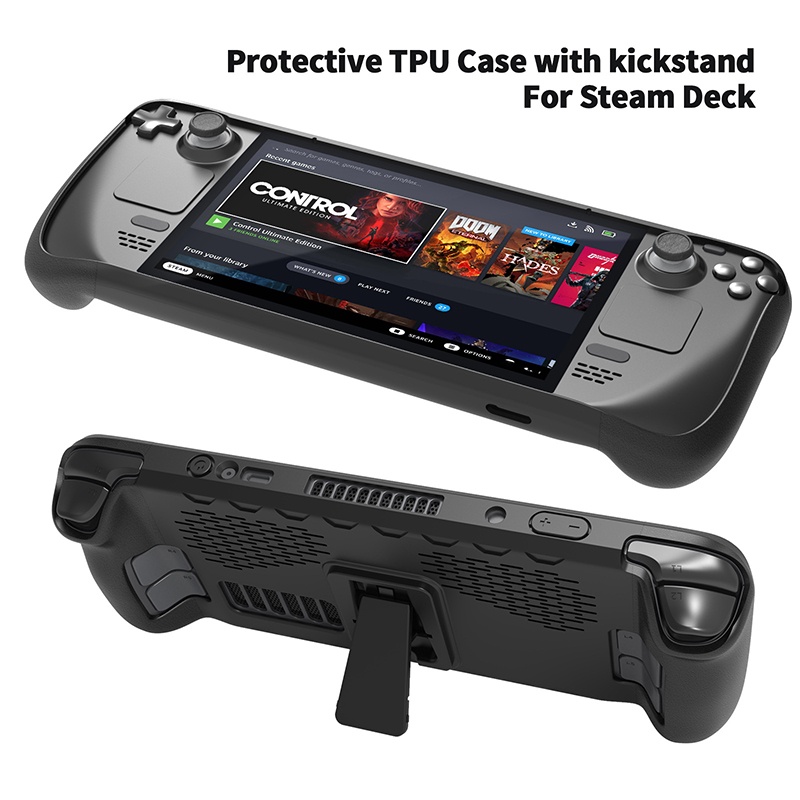 Bộ Ốp TPU 7 Trong 1 Kèm Giá Đỡ Và Miếng Dán Nút Bấm Điều Khiển Chơi Game Hấp