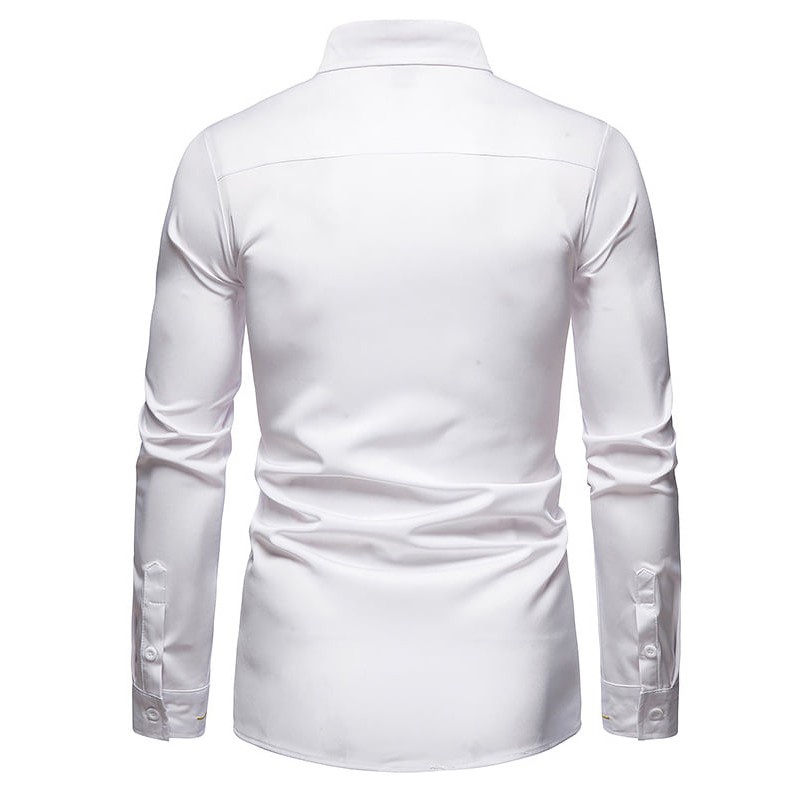 Áo sơ mi, áo sơ mi nam dài tay N27 phối hoa văn phong cách trẻ trung lịch lãm, hàng thiết kế cao cấp