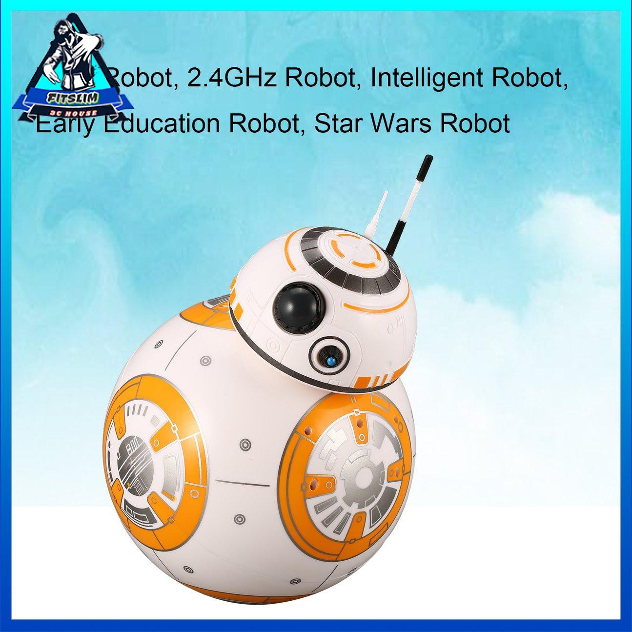 BB-8 2.4GHz RC Robot Ball điều khiển từ xa Cậu bé hành tinh với âm thanh Đồ chơi Chiến tranh giữa các vì sao