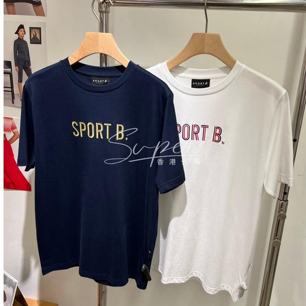 Áo thun cổ tròn tay ngắn agnes b logo 22 nam