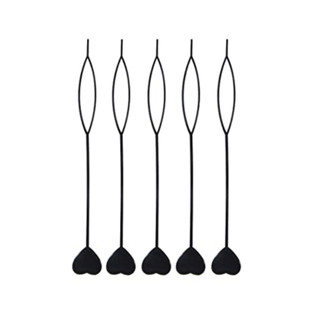 Set 5 Kẹp Tóc Tự Động Bằng Nhựa Màu Đen Dùng Tạo Kiểu Tóc Đẹp