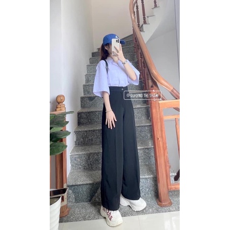 Áo sơ mi tay lỡ dáng rộng oversize