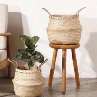 Giỏ cói phi 35 trồng cây, đựng đồ, trang trí nhà cửa