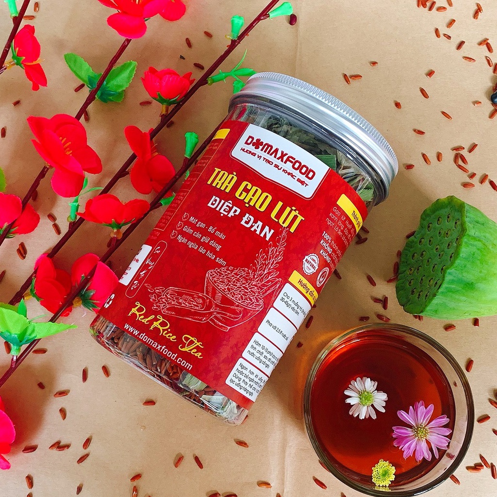 Trà Gạo Lứt Diệp Đan (Red Rice Tea) Mát gan – Thanh lọc cơ thể - Bổ máu – Giữ dáng, giảm cân – Tăng cường hệ miễn dịch