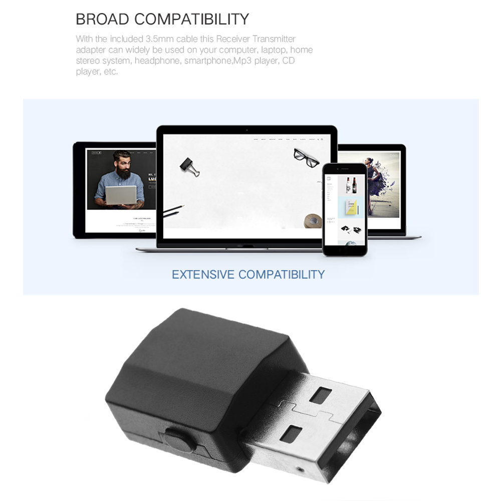 Dongle thu phát âm thanh không dây USB Bluetooth 5.0 3.5mm 22 trong 1