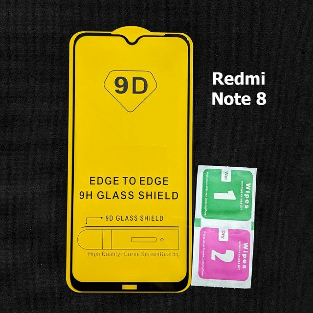 Kính cường lực Xiaomi redmi note 8 / note 8 pro full 9D viền siêu mỏng